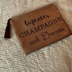 Gold Glitter Pouch with Tassel